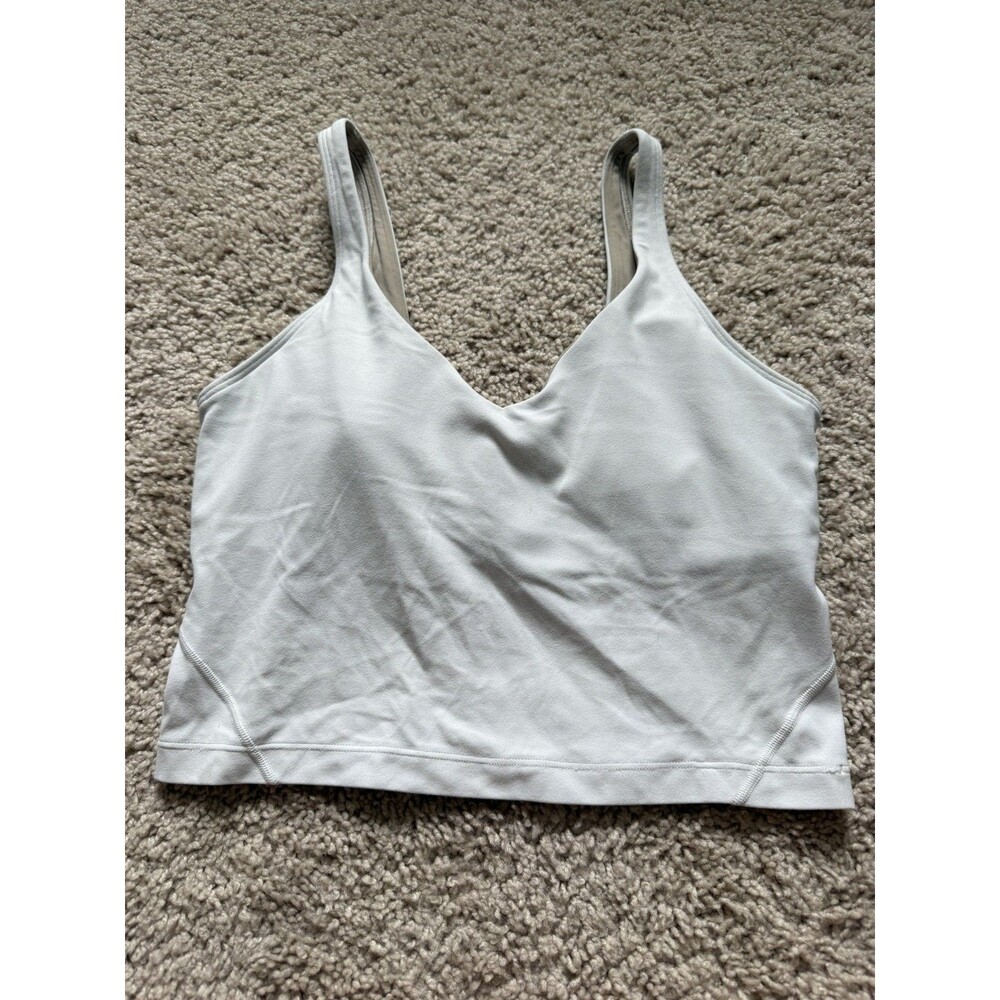 Lululemon Tank Top Womens 8 White Align V Neck Yoga Gym Workout Sports Casual
